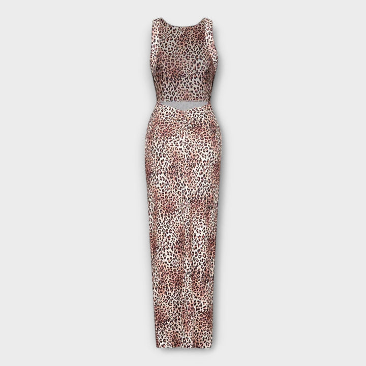 Della - Maxikleid mit Leopardenmuster