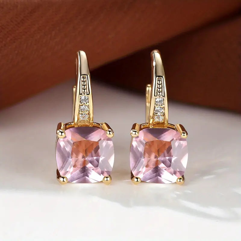 Gold Drop Earrings Gráinne with Blue Sapphire