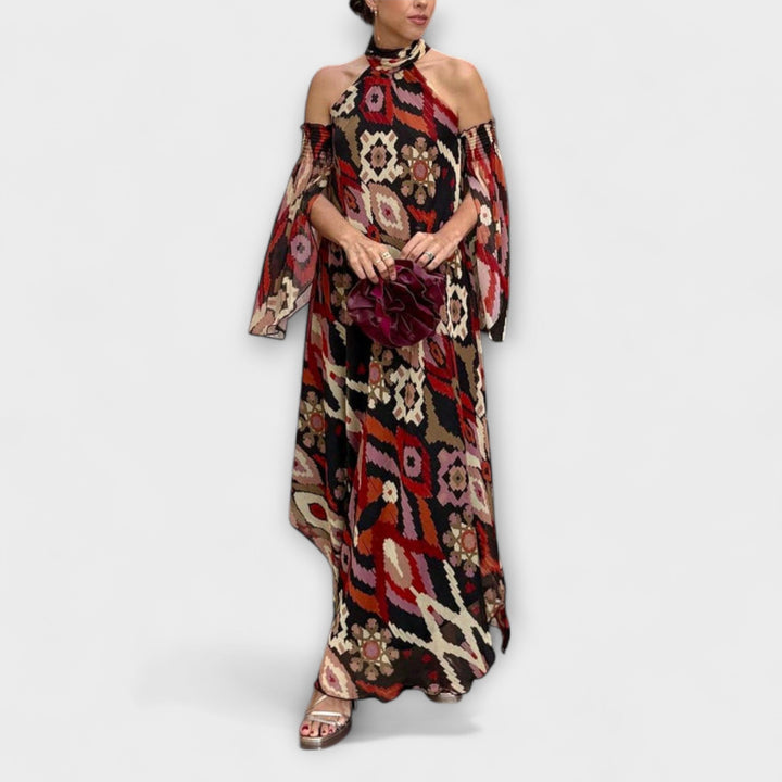 Monroe - Buntes Boho-Maxikleid mit Ethno-Muster