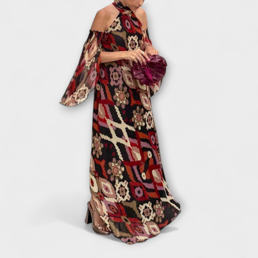 Monroe - Buntes Boho-Maxikleid mit Ethno-Muster