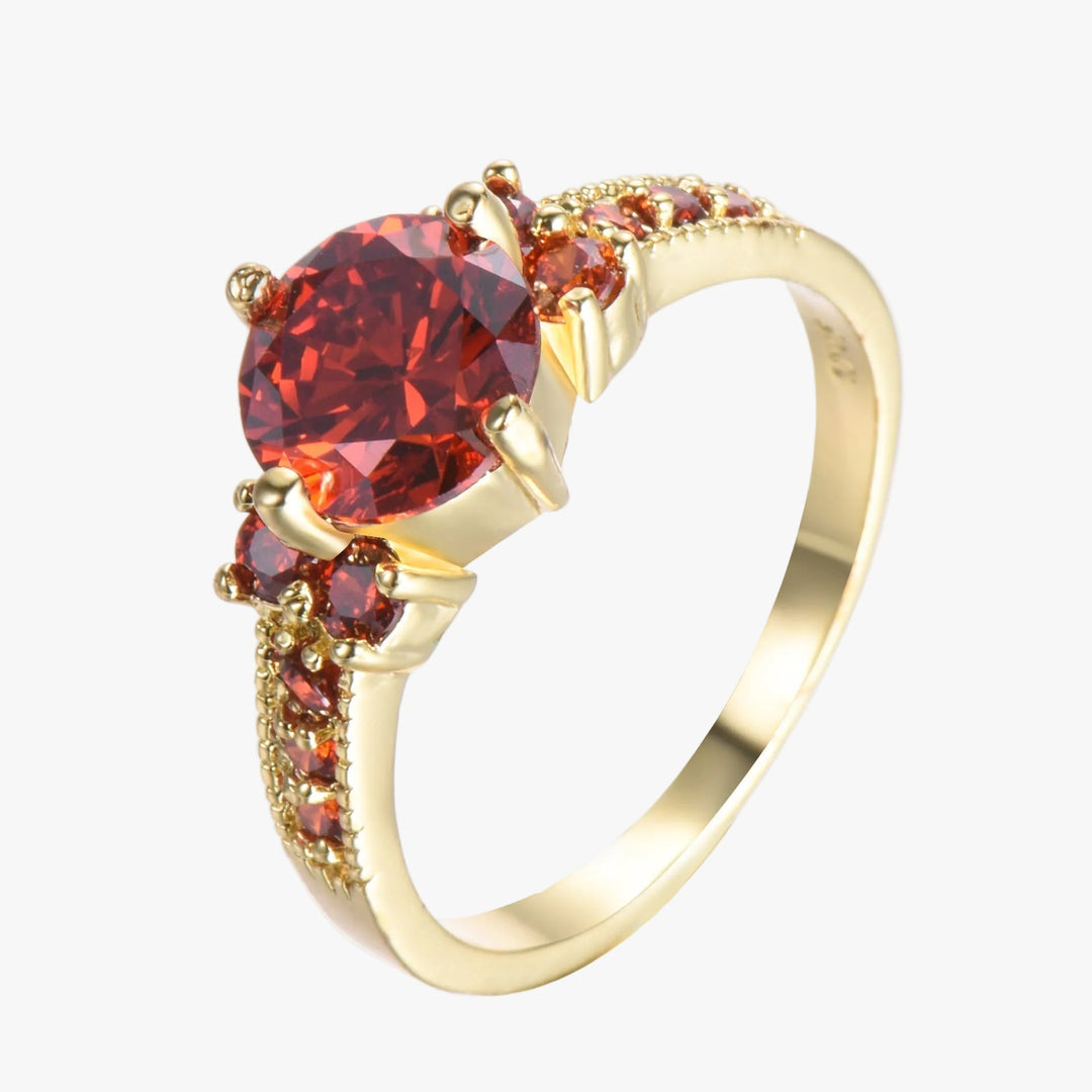 Gold Ring Ciara with Ruby