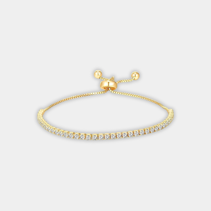 Gold Tennis Bracelet Deirdre with Zirconia