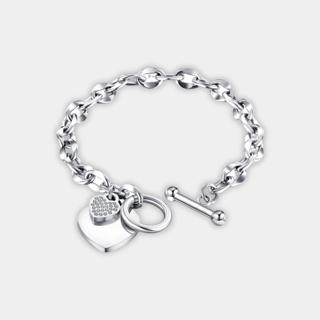 Gold Chain Bracelet Méabh with Heart