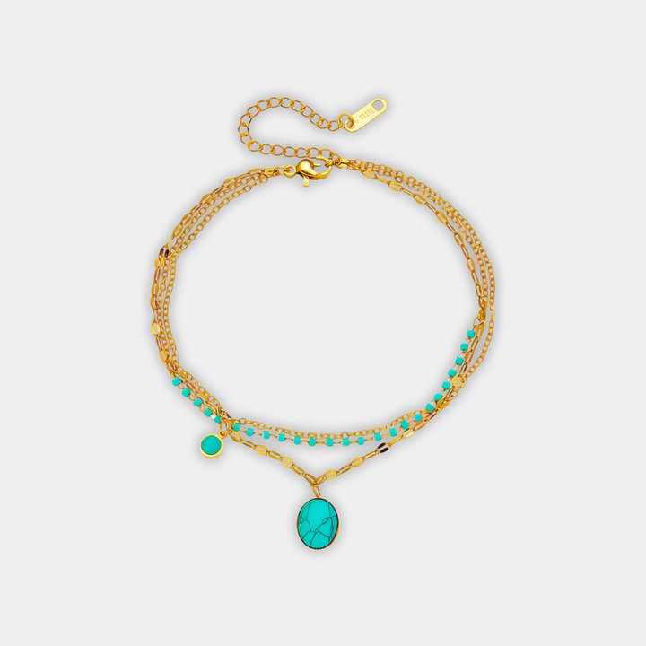 Gold Layered Bracelet Muirne with Turquoise