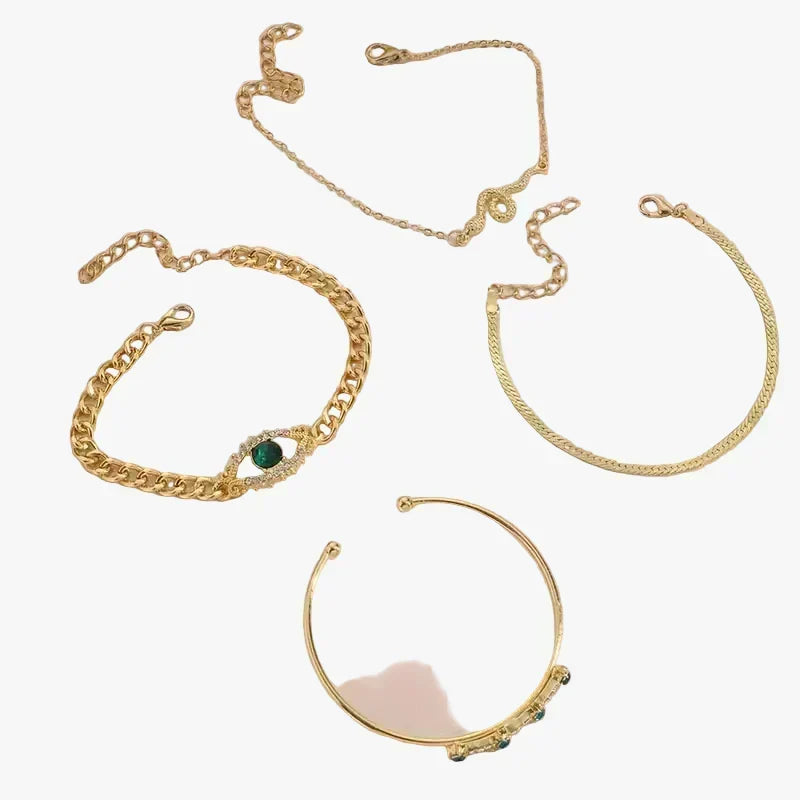 Gold Chain Bracelet Sinéad with Evil Eye