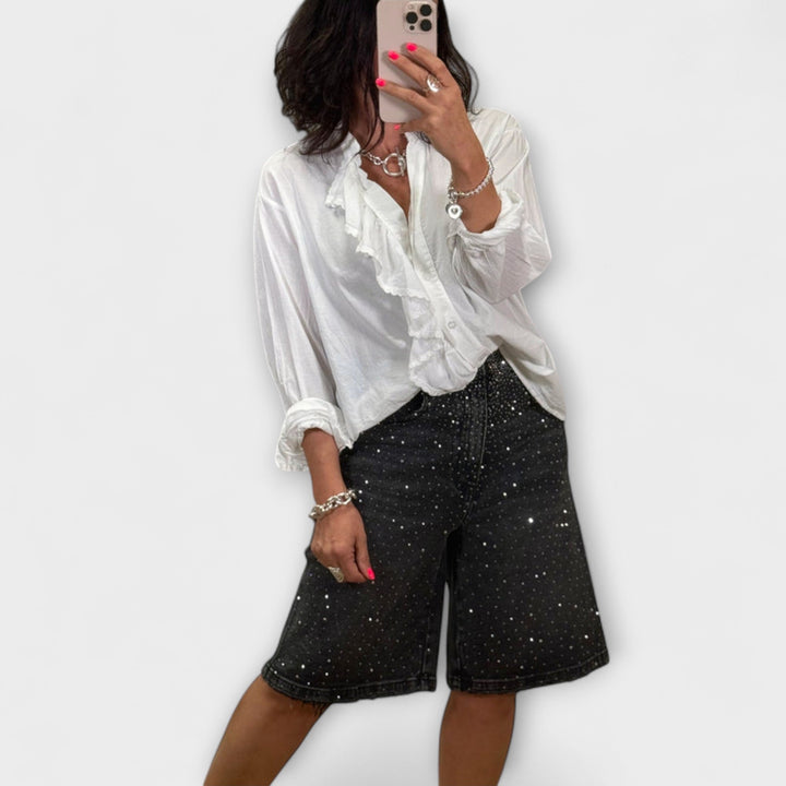 Roswita - Bermudashorts mit Strass