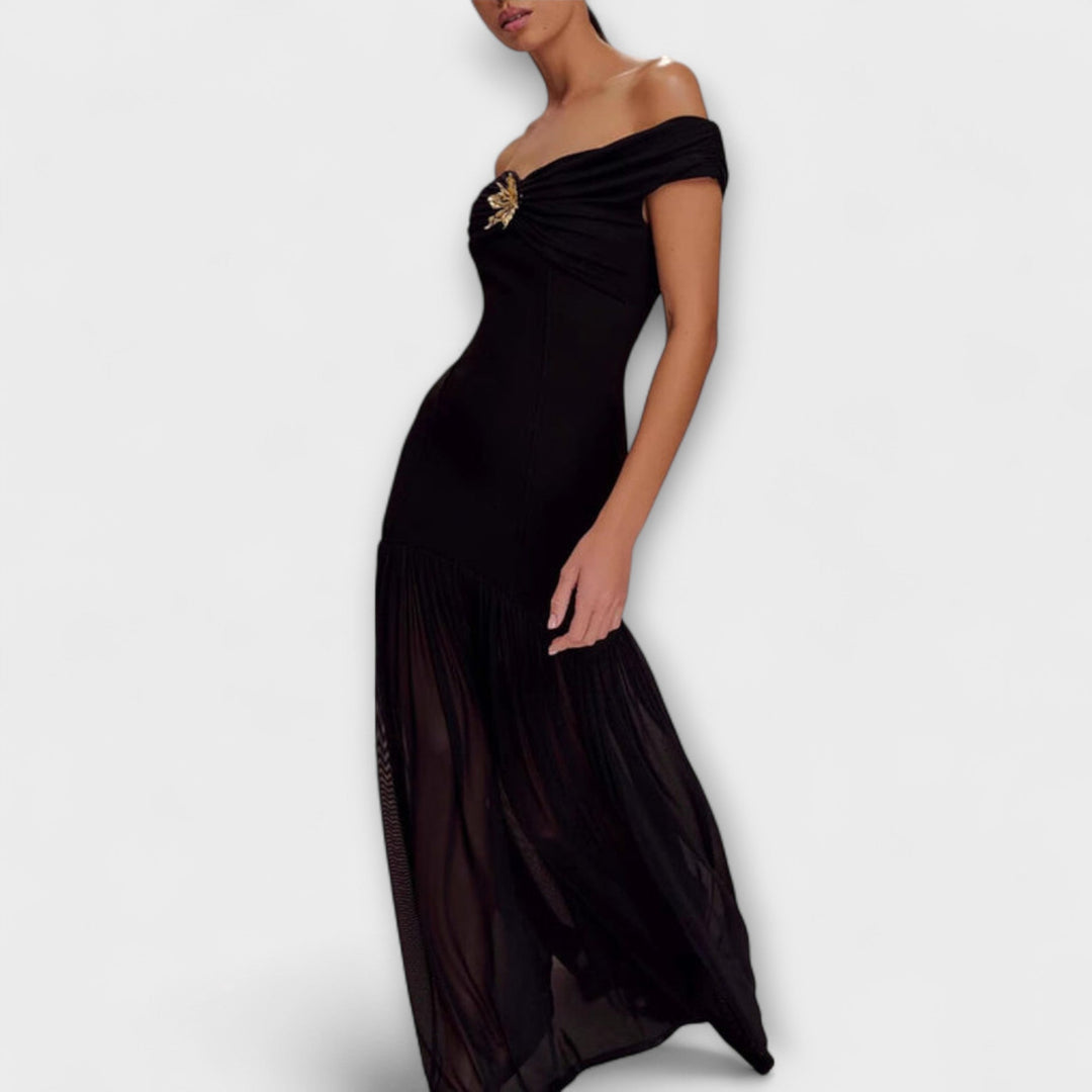 Maelie - Rosa trägerloses Bodycon-Maxikleid