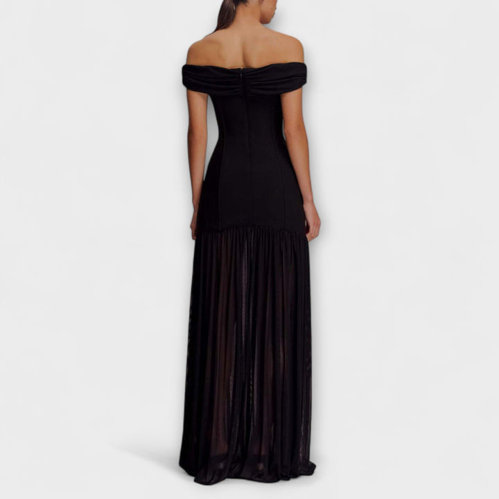 Maelie - Rosa trägerloses Bodycon-Maxikleid