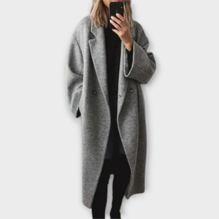 Jennifer - Grauer eleganter Mantel