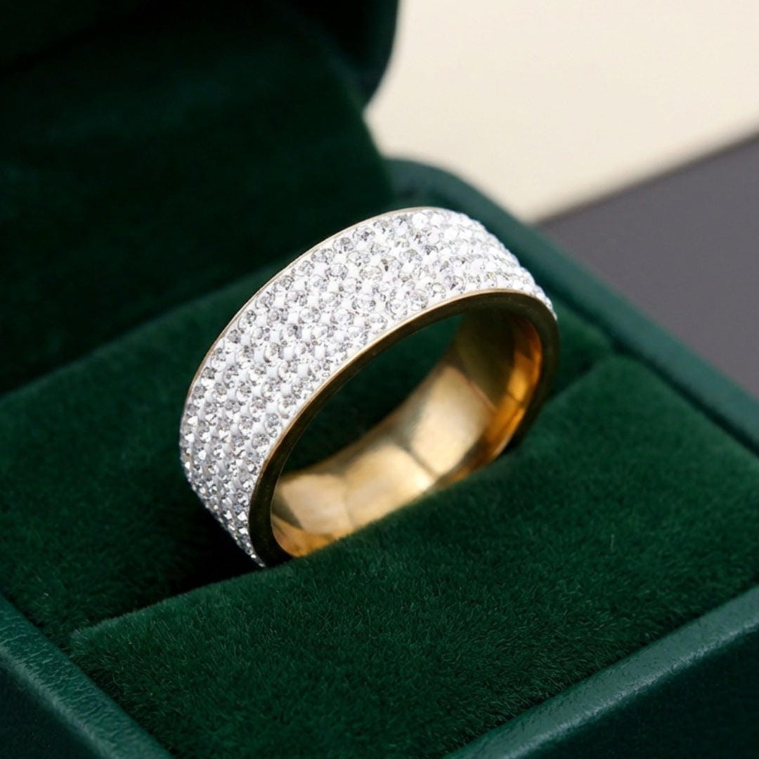 Gold & Silver Ring Dáiríne with Crystal