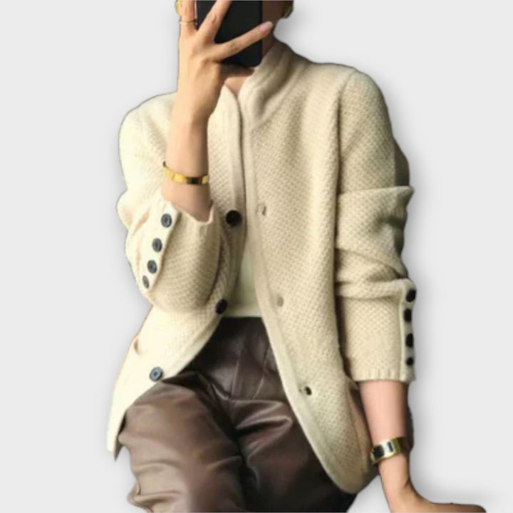 Alissa - Cremefarbener gemütlicher Cardigan