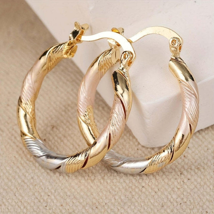 Gold, Silver & Rose Gold Hoop Earrings Saoirse