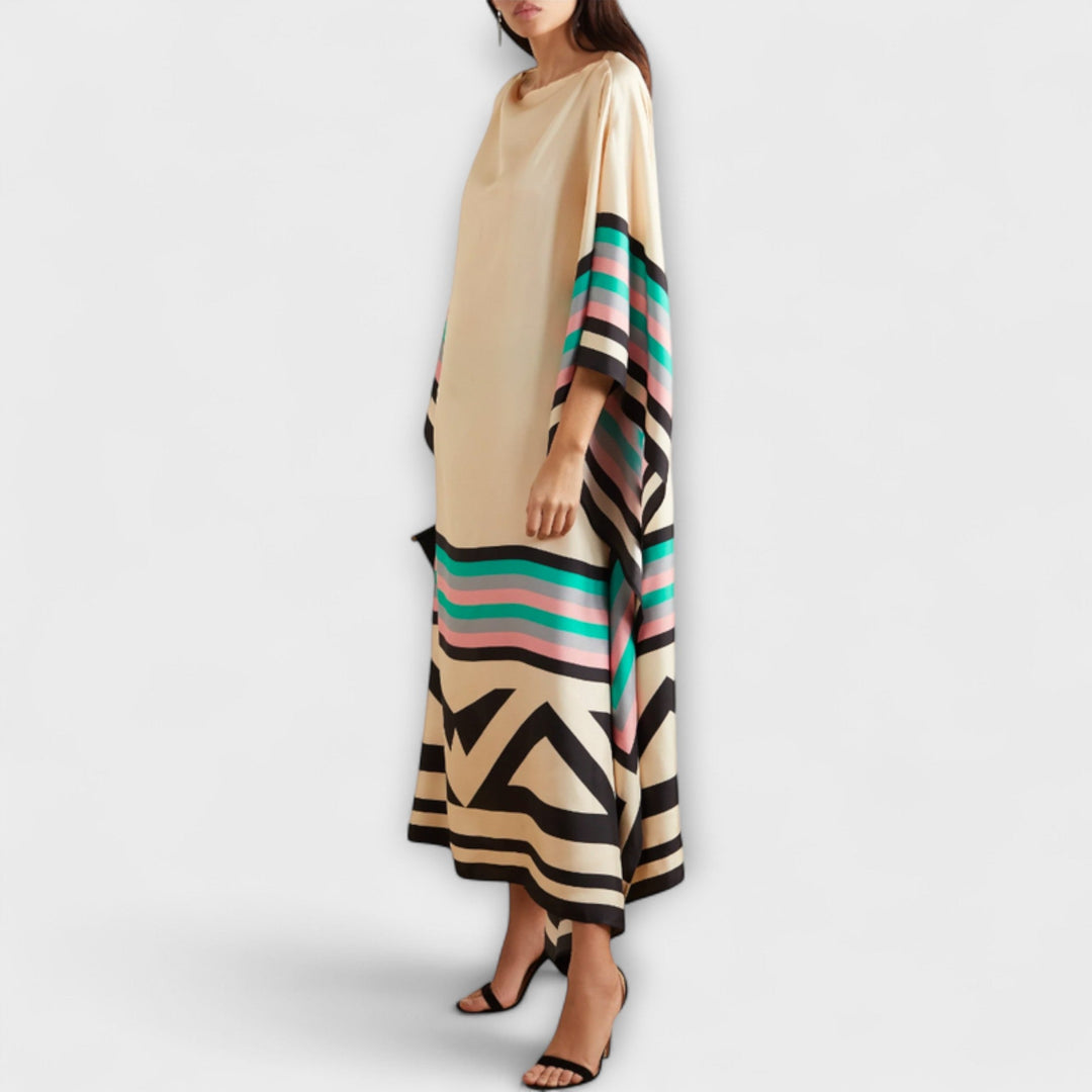 Elenora - Lockerer Kaftan mit geometrischem Muster