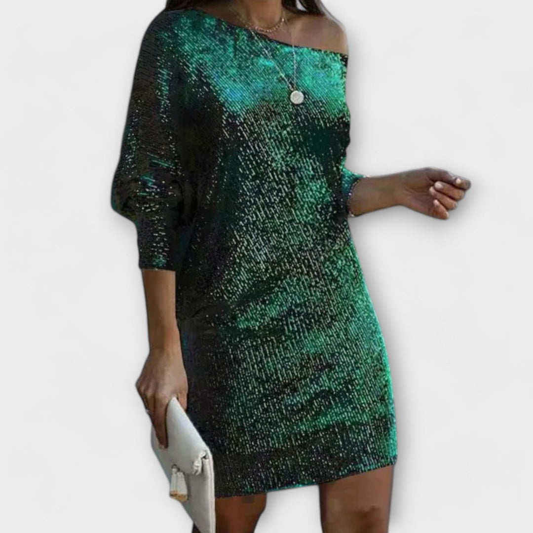 Goldenes Partykleid mit Pailletten