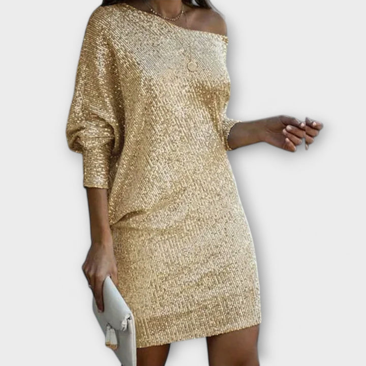 Goldenes Partykleid mit Pailletten