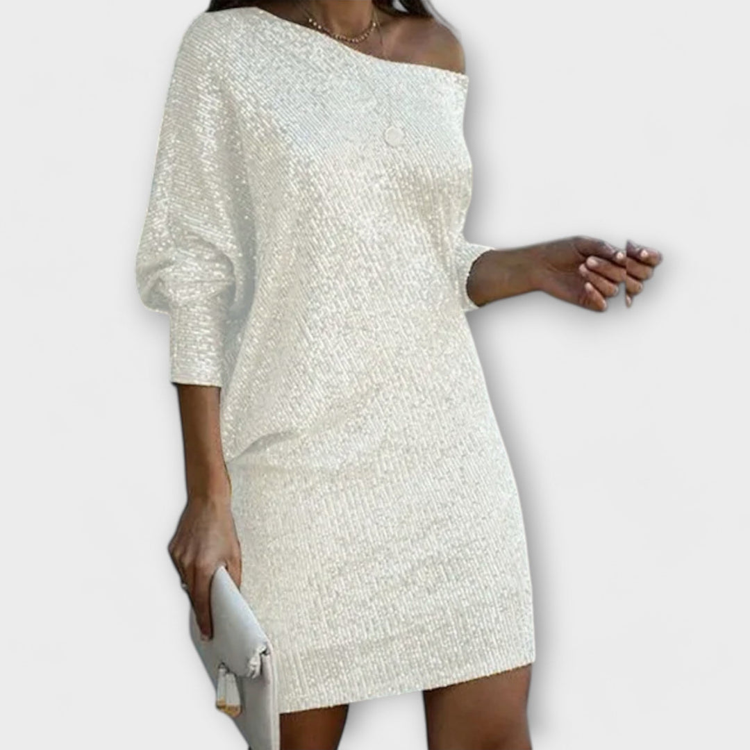 Goldenes Partykleid mit Pailletten