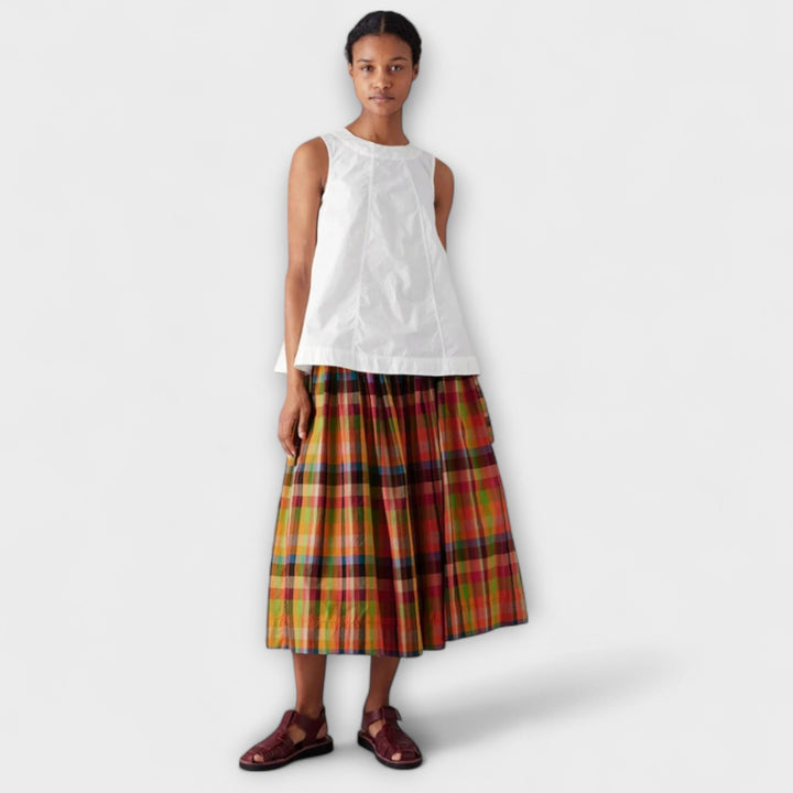 Gerlinde - Karierter Plisseerock
