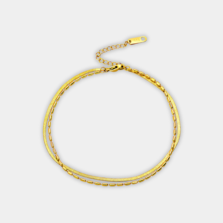 Gold Double Chain Bracelet Áine