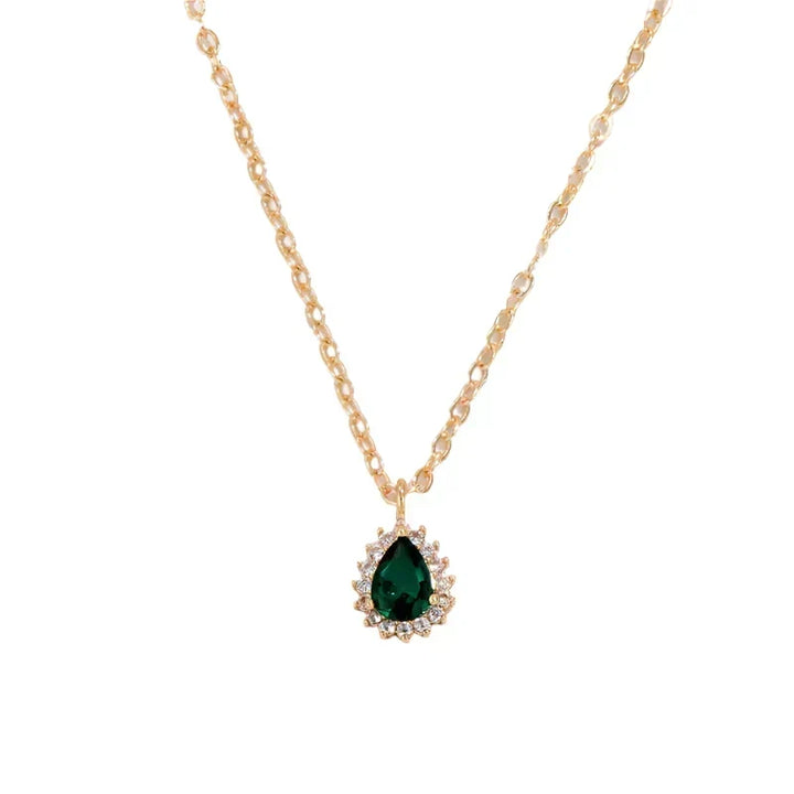 Gold Necklace Gráinne with Emerald