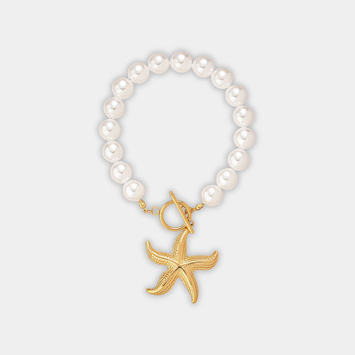 Pearl Beaded Bracelet Caoimhe with Starfish