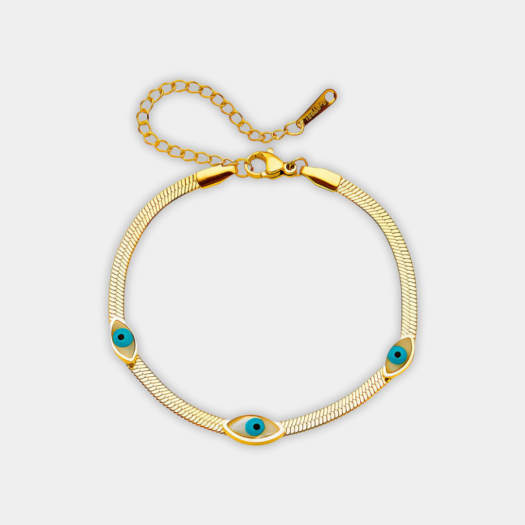 Gold Chain Bracelet Gráinne with Emerald