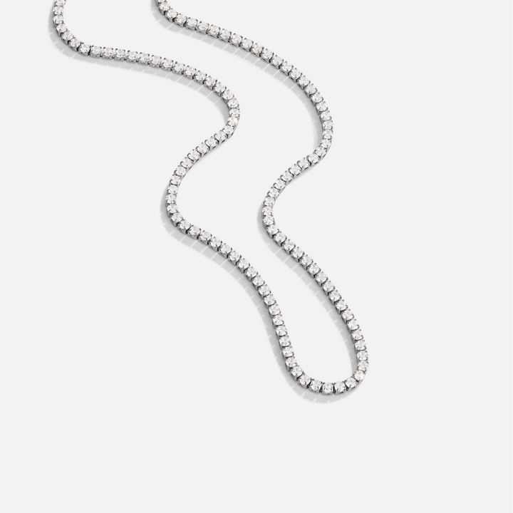 Silver Crystal Necklace Maeve with Zirconia