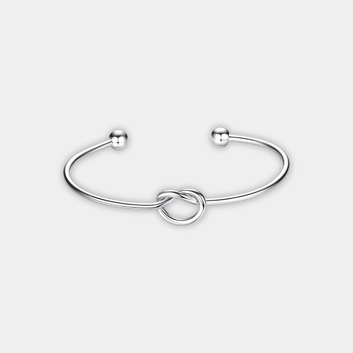 Gold Cuff Bracelet Sinéad with Love Knot