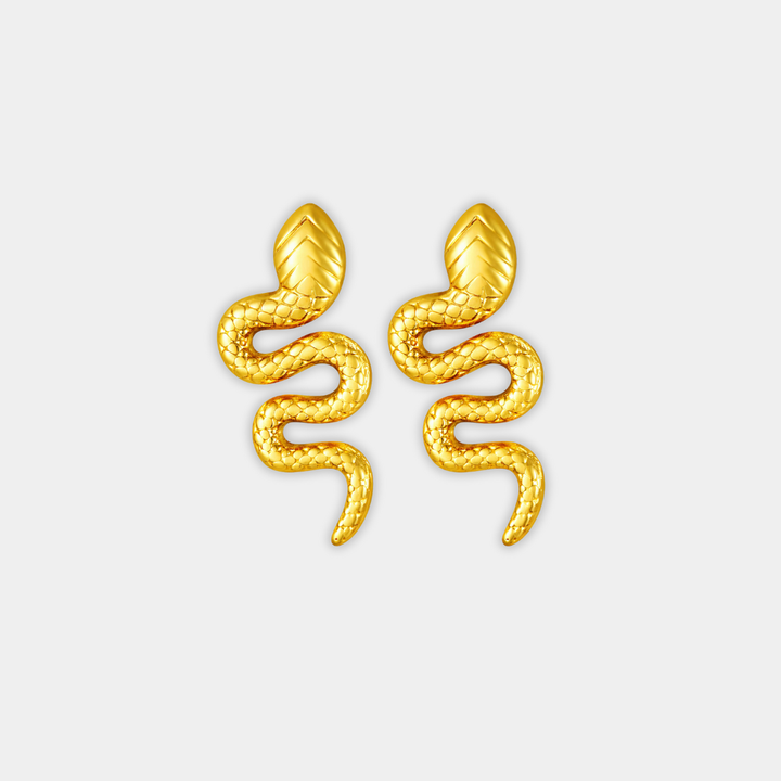 Gold Snake Earrings Saoirse
