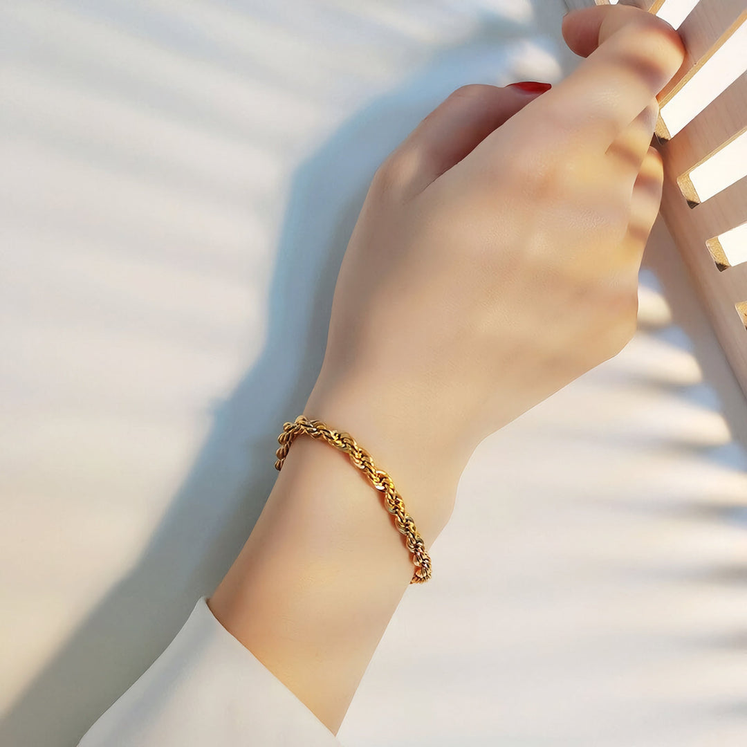 Gold Rope Chain Bracelet Béibhinn