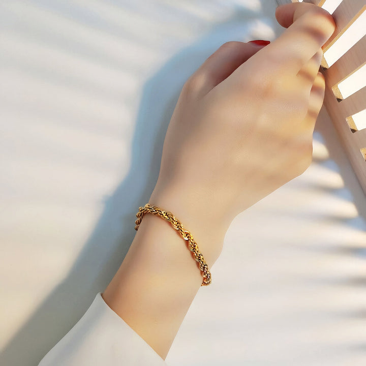 Gold Rope Chain Bracelet Béibhinn