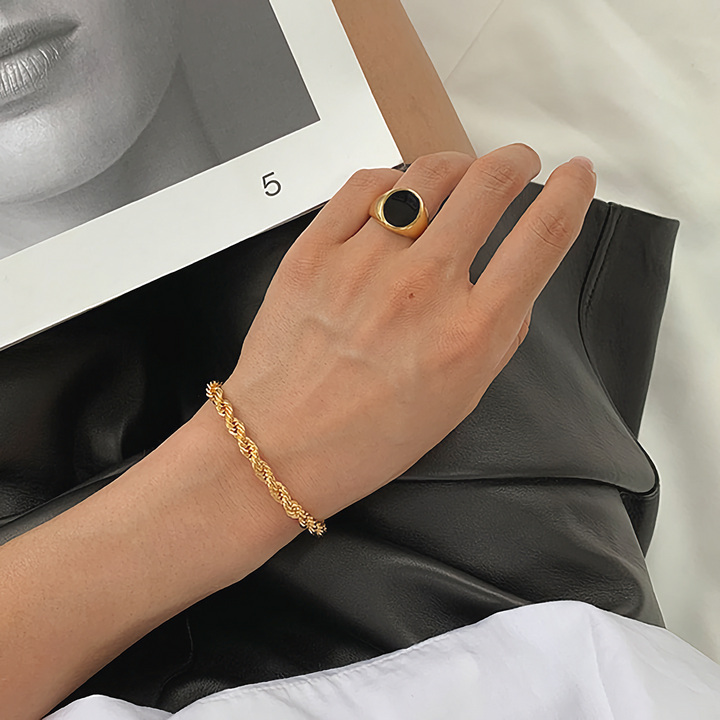 Gold Rope Chain Bracelet Béibhinn