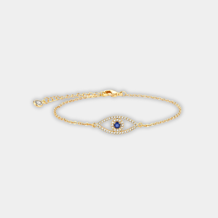Gold Chain Bracelet Nuala with Evil Eye