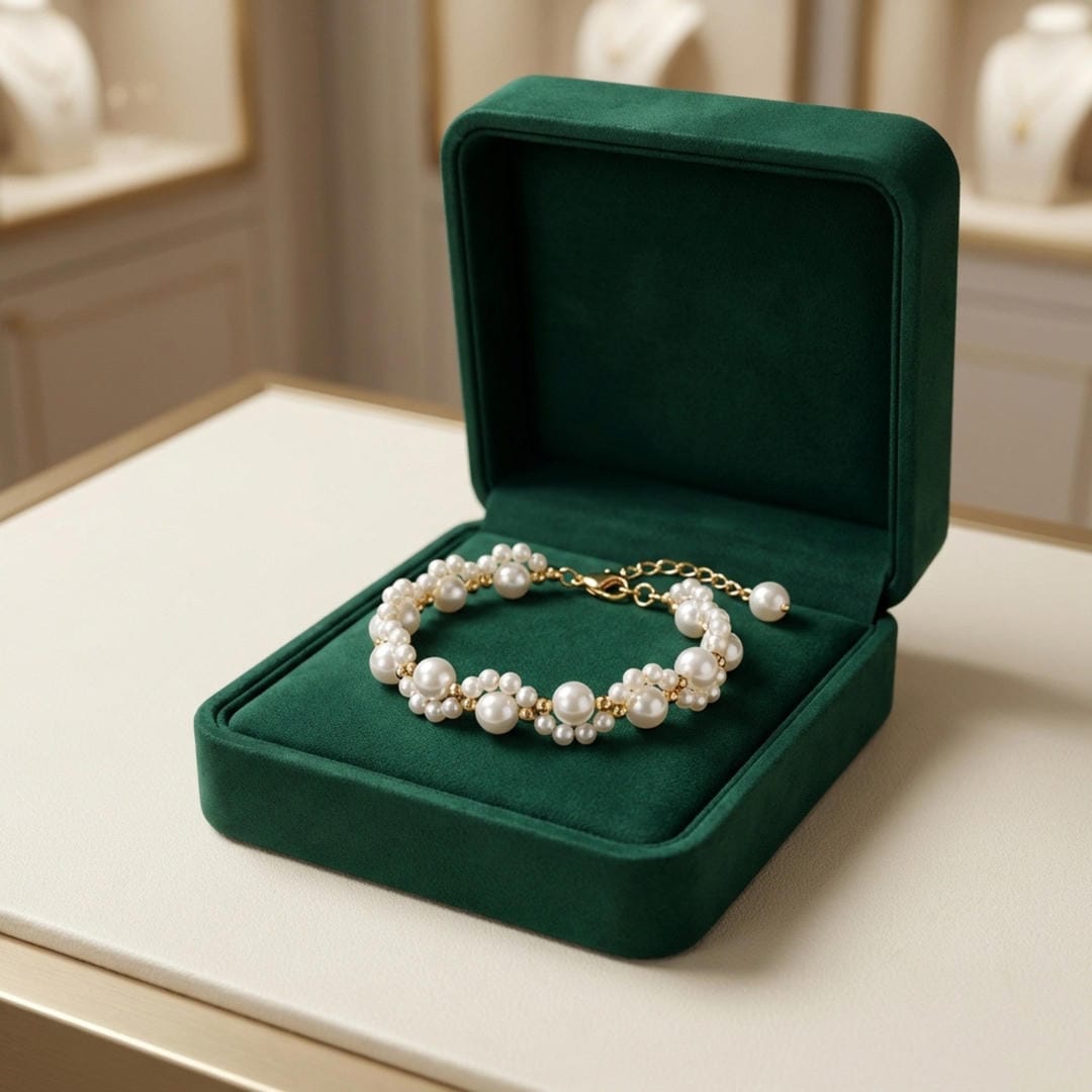 Gold Pearl Beaded Bracelet Ailbhe