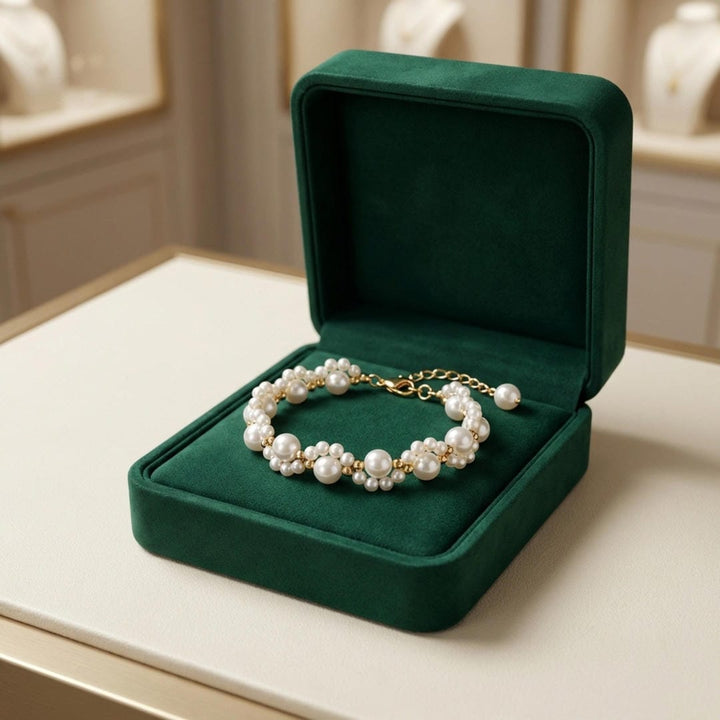 Gold Pearl Beaded Bracelet Ailbhe