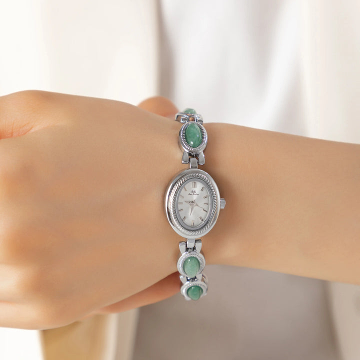 Silver Watch Dervla with Turquoise Stones