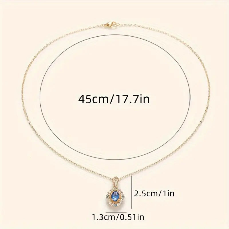 Gold Necklace Fionnuala with Sapphire