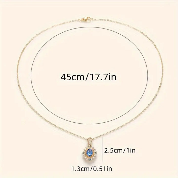 Gold Necklace Fionnuala with Sapphire