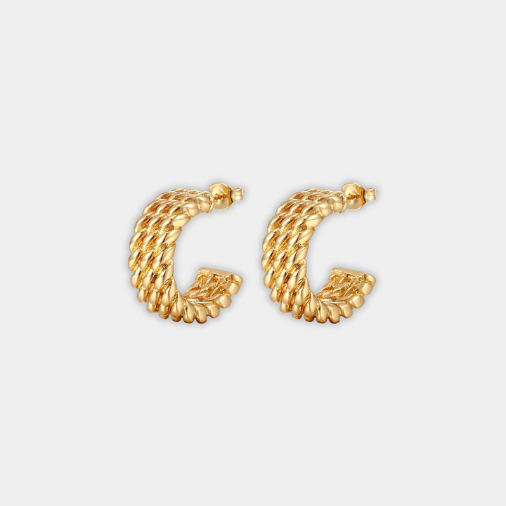 Gold Rope Hoop Earrings Sadhbh