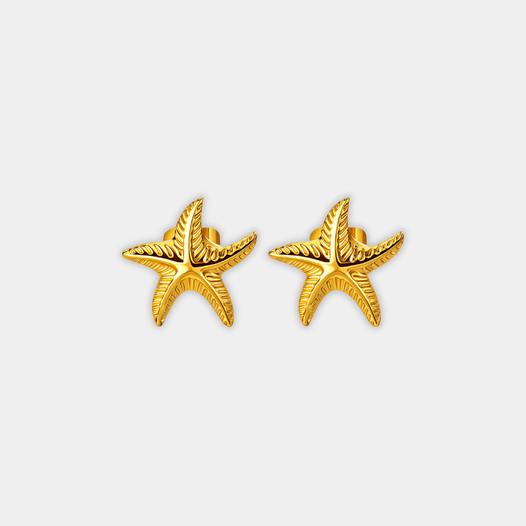 Gold Starfish Stud Earrings Maeve