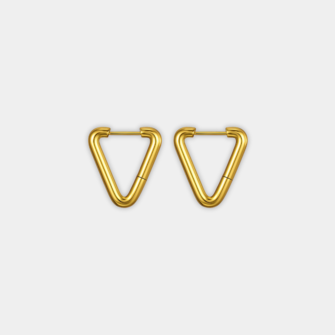 Gold Geometric Hoop Earrings Siobhán