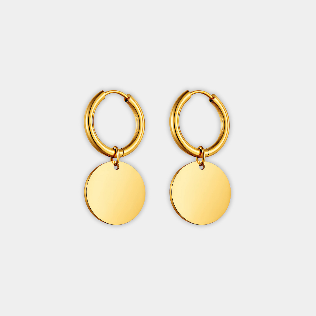 Gold Coin Drop Earrings Aoibhinn