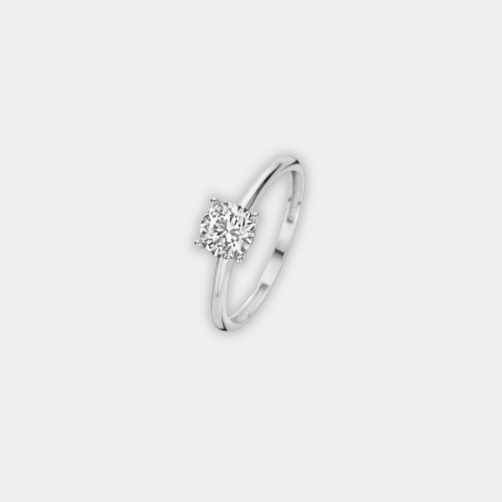 Silver Ring Órla with Solitaire Crystal
