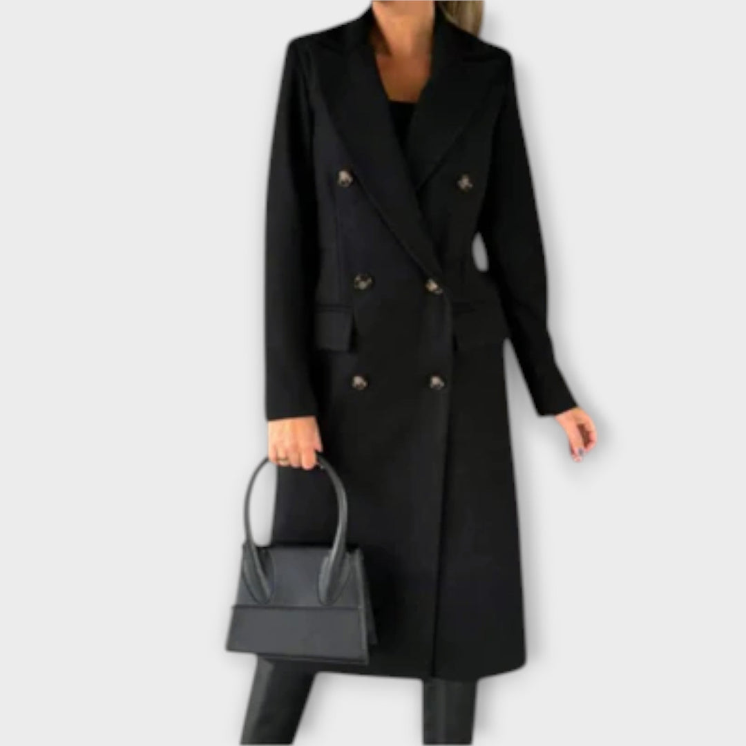 Judith - Hellblauer eleganter Mantel