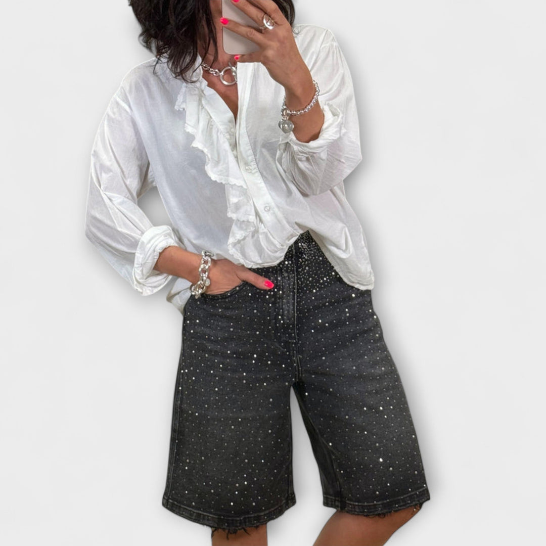 Roswita - Bermudashorts mit Strass