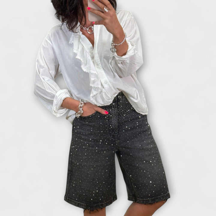 Roswita - Bermudashorts mit Strass