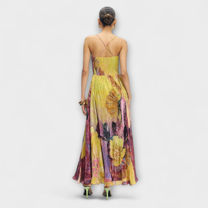 Kiara - Buntes Maxikleid mit Ikat-Druck