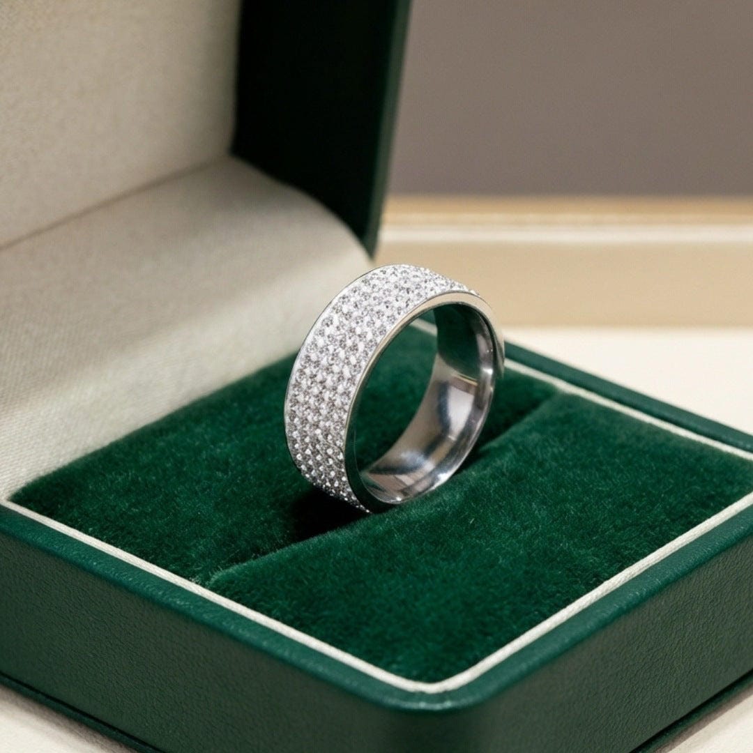 Gold & Silver Ring Dáiríne with Crystal