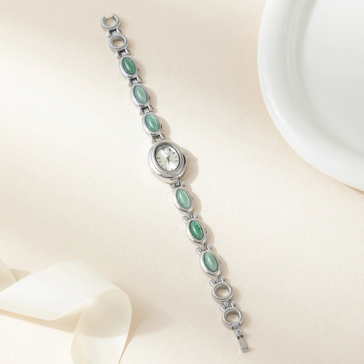 Silver Watch Dervla with Turquoise Stones
