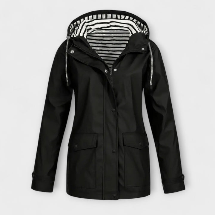 Alessa - Schwarze stylische Regenjacke