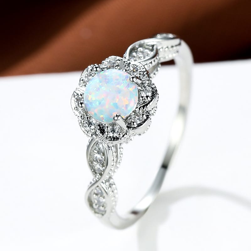 Silver Ring Muirne with Opal